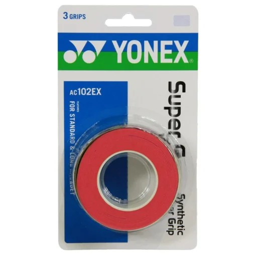 Yonex Super Grap Overgrip 3 Pack (Red) -Sports Gear Store AC102Red