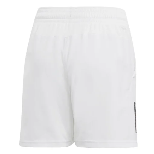 Adidas Boy's 3 Stripes Club Shorts (White/Black) -Sports Gear Store DU2489 APP photo back center white