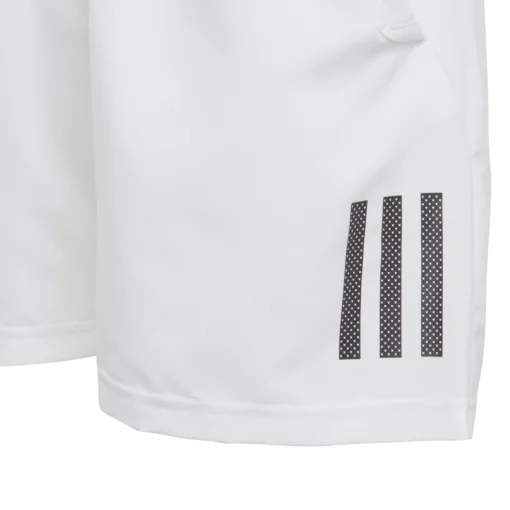 Adidas Boy's 3 Stripes Club Shorts (White/Black) -Sports Gear Store DU2489 APP photo detail 2 white