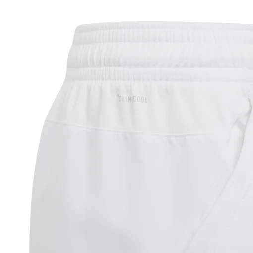 Adidas Boy's 3 Stripes Club Shorts (White/Black) -Sports Gear Store DU2489 APP photo detail 3 white