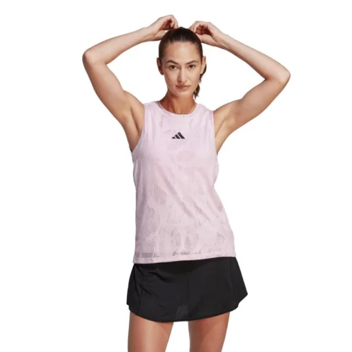 Adidas Women's Melbourne Match Tank Top (Pink) -Sports Gear Store HU1806 3 APPAREL OnModel StandardView transparent