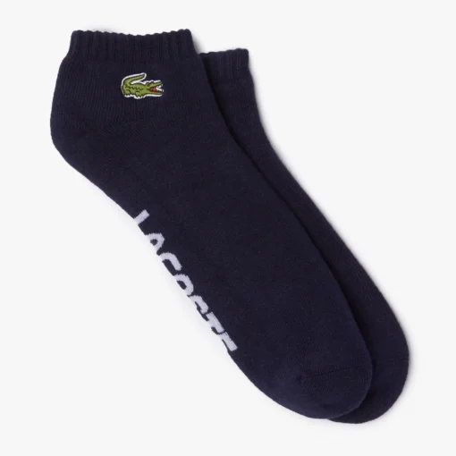 Lacoste Unisex Stretch Cotton Low-Cut Socks (Navy Blue/White) -Sports Gear Store RA4184 525 24