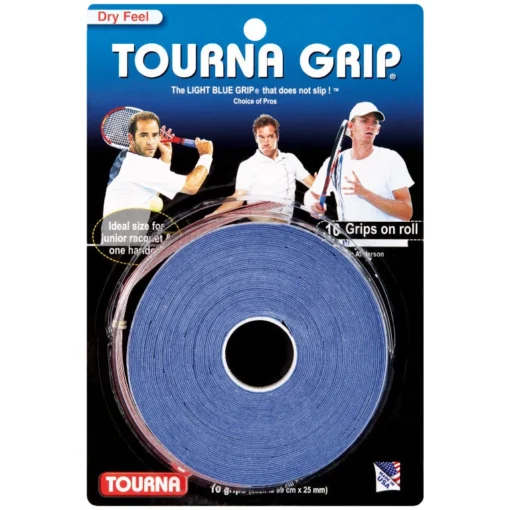 Tourna Grip Original Overgrips XL 10 Pack (Blue) -Sports Gear Store Tourna Grip XL OverGrip 10 Pack RacquetGuys