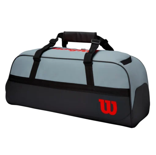 Wilson Clash Duffel Large Racquet Bag (Grey/Black/Infrared) -Sports Gear Store WR8002401001 1 CLASH DUFFLE LARGE BL GY RD