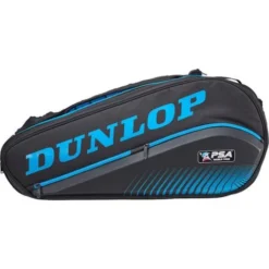 Dunlop PSA 12 Racquet Squash Bag (Black/Blue) -Sports Gear Store dunlop psa squash 12 rkt bag black blue side 480x480 da62cfcd aa59 4983 a873 aec2149635a5