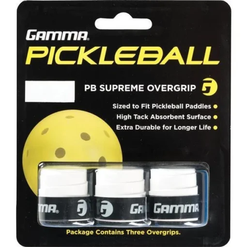 Gamma Pickleball Supreme Overgrip 3 Pack (White) -Sports Gear Store gamma pickleball supreme overgrip RacquetGuys grande cbec15b0 d343 404d 8faa 758309172181