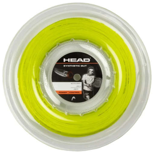 Head Synthetic Gut 17/1.25 Tennis String Reel (Yellow) -Sports Gear Store head synthetic gut 17 reel yellow 2021 281311 17YW