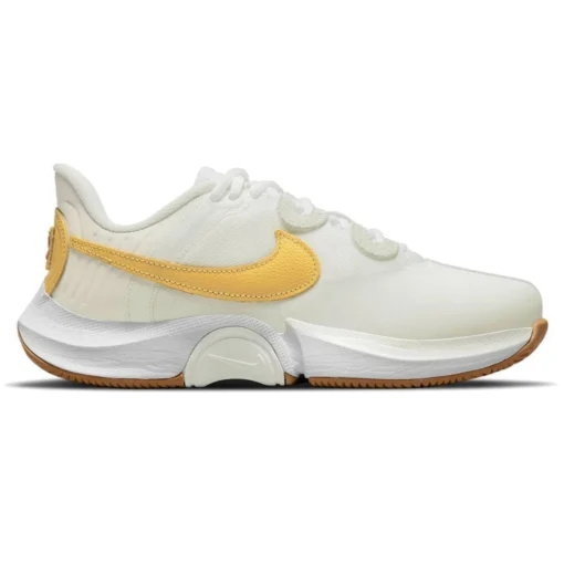 Nike Air Zoom GP Turbo Women's Tennis Shoe (White/Gold) -Sports Gear Store nikecourt air zoom gp turbo womens hard court tennis shoes mVBZTQ